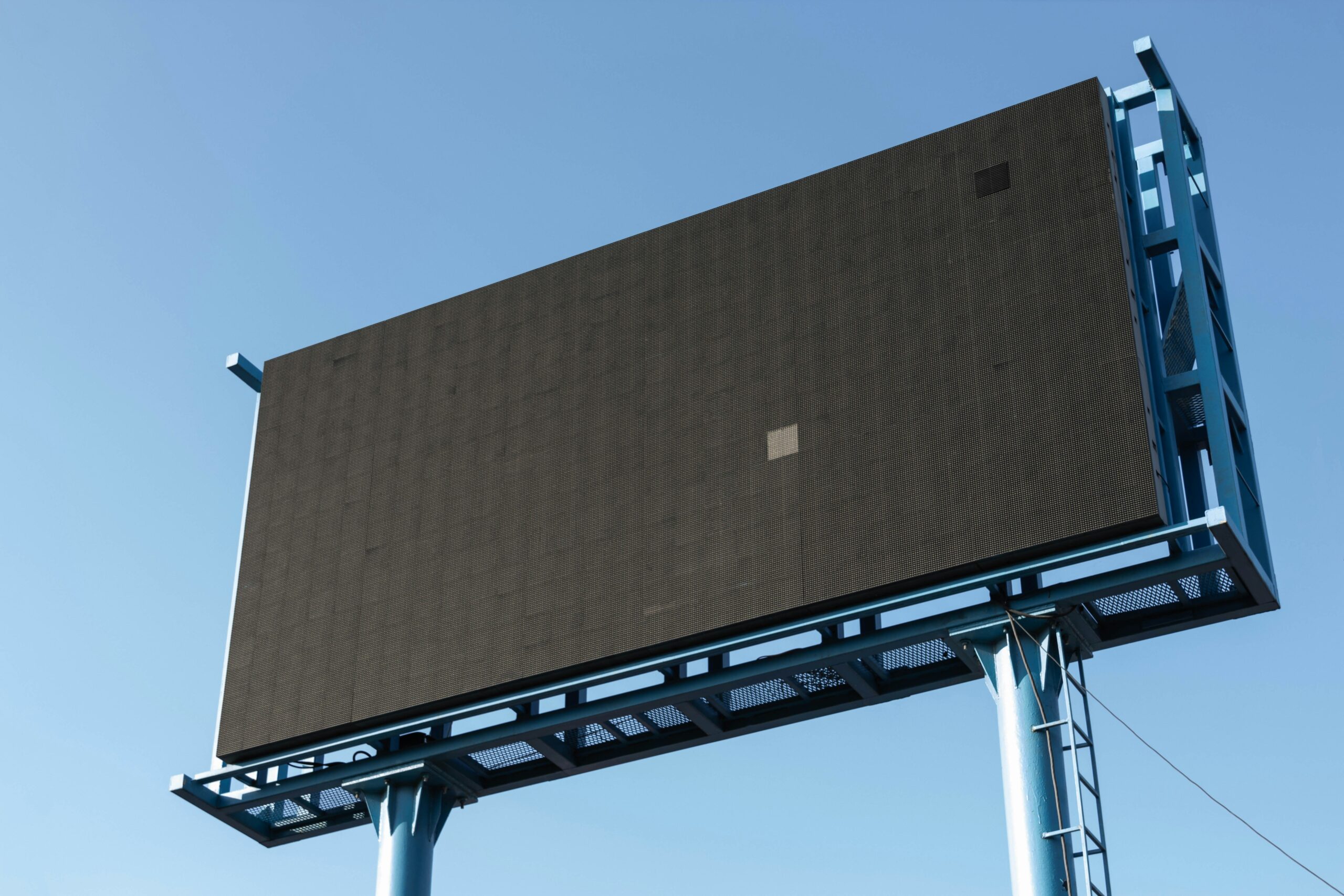 empty black billboard
